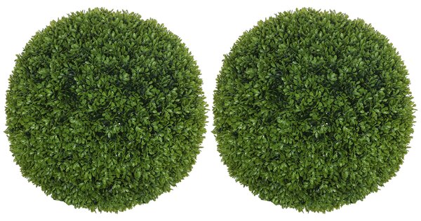 HOMCOM Set de 2 Sfere de Boxwood Artificiale, 50cm | Aosom Romania