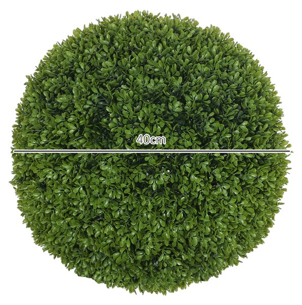 HOMCOM Set de 2 Sfere de Boxwood Artificiale, 50cm | Aosom Romania