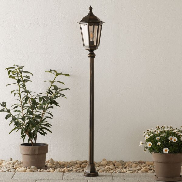 ORION Lampă de trotuar Puchberg 140 cm, negru auriu, reglabil, Negru, Metal, Antichitate