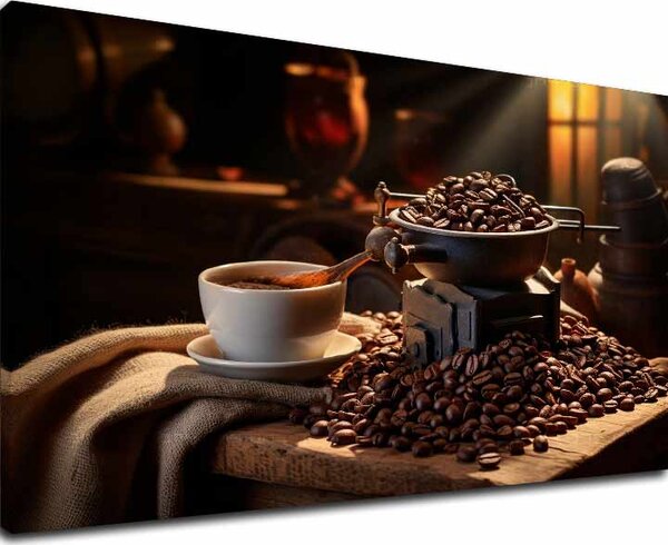 Tablouri cu cafea pentru bucătărie Magia boabelor de cafea 40x60 cm