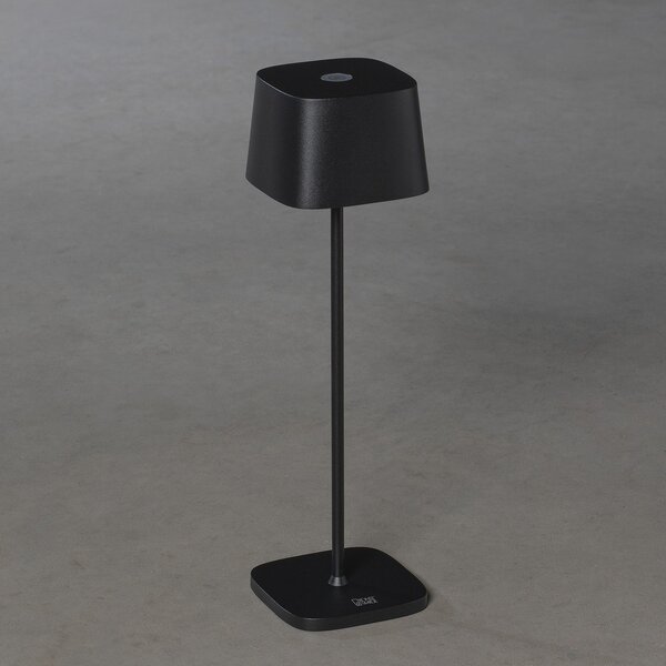Konstsmide Lampă LED de masă Capri exterior, negru, reglabil, Negru, Camera de zi / sufragerie, Metal, Modern