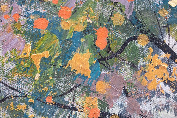 Tablou pictat STROM 1 parte - 120x50 cm - 120×50 cm / Klasický 2 cm