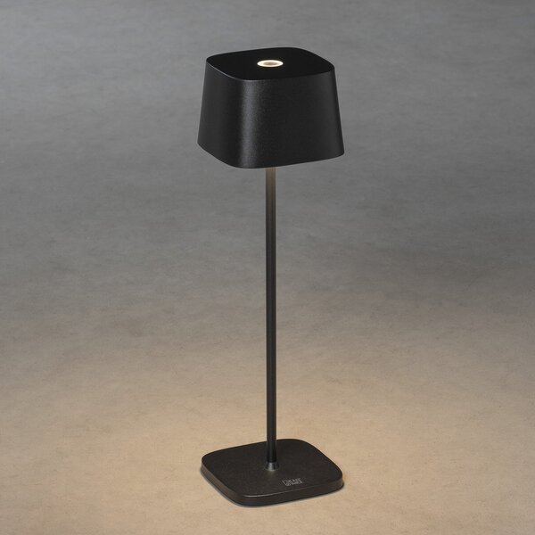 Konstsmide Lampă LED de masă Capri exterior, negru, reglabil, Negru, Camera de zi / sufragerie, Metal, Modern