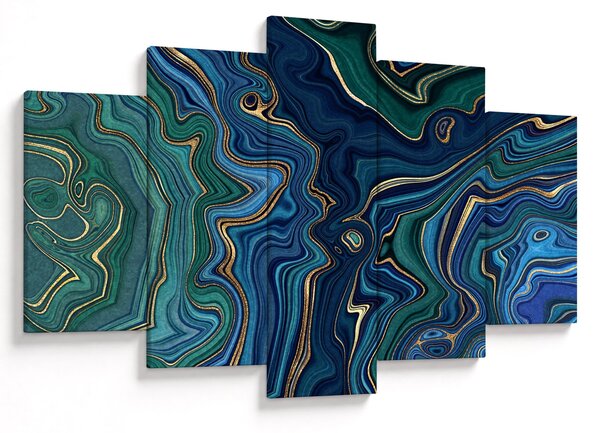 Tablou - Marmură verde- albastru (150x105 cm)