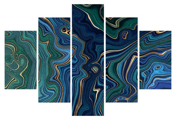 Tablou - Marmură verde- albastru (150x105 cm)