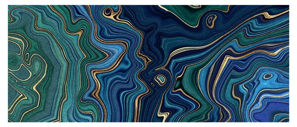 Tablou - Marmură verde- albastru (120x50 cm)