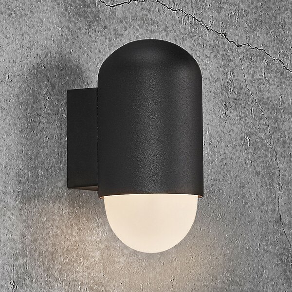 Nordlux Aplică pentru exterior Heka, negru, aluminiu, înălțime 21,6 cm, reglabil, Negru, Metal, Modern