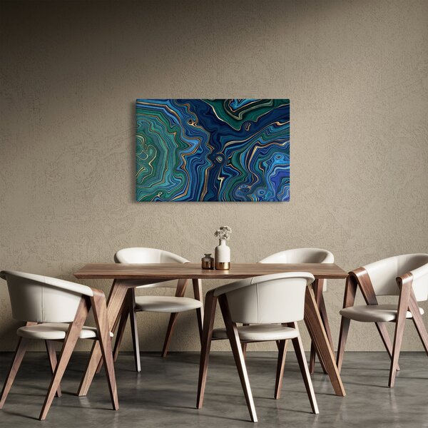 Tablou - Marmură verde- albastru (90x60 cm)