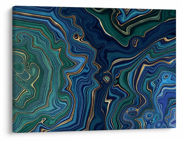 Tablou - Marmură verde- albastru (70x50 cm)