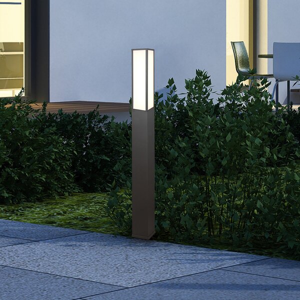 Trio Lighting Bornă luminoasă LED Fuerte, antracit, aluminiu, IP54, Negru, Metal, Modern