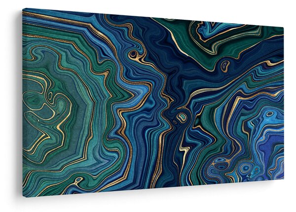Tablou - Marmură verde- albastru (90x60 cm)