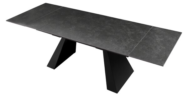 KONDELA Masă dining extensibilă, grafit/neagră, 160-240,5x90 cm, SALAL