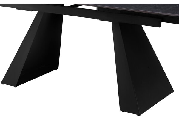 KONDELA Masă dining extensibilă, grafit/neagră, 160-240,5x90 cm, SALAL
