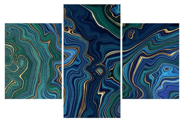 Tablou - Marmură verde- albastru (90x60 cm)