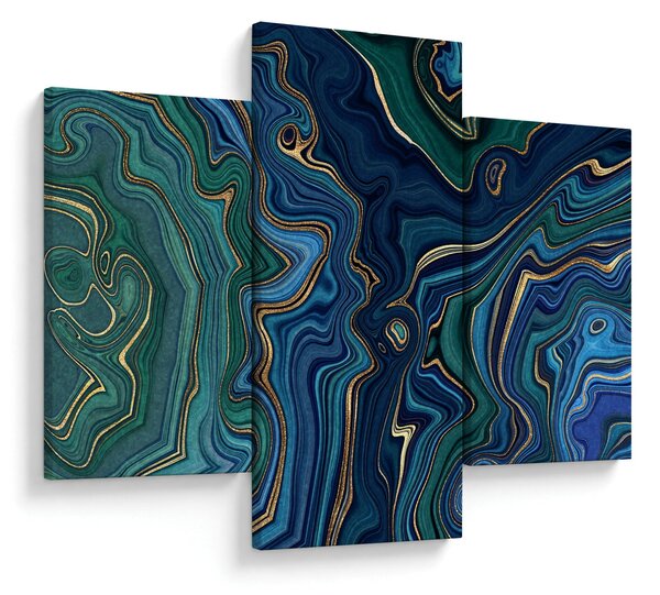 Tablou - Marmură verde- albastru (90x60 cm)