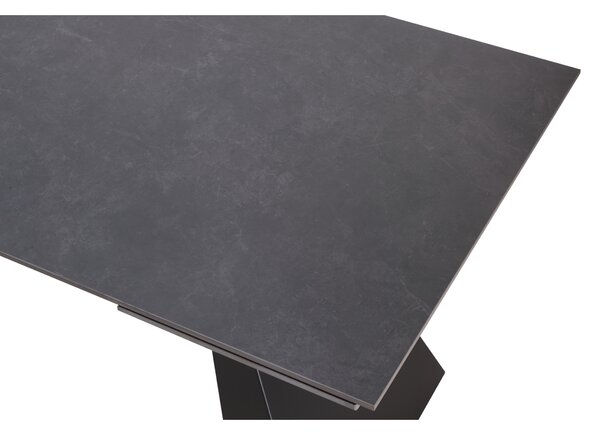 KONDELA Masă dining extensibilă, grafit/neagră, 160-240,5x90 cm, SALAL