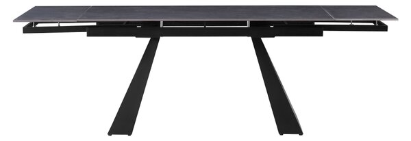 KONDELA Masă dining extensibilă, grafit/neagră, 160-240,5x90 cm, SALAL