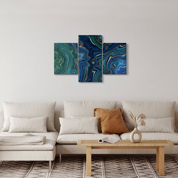 Tablou - Marmură verde- albastru (90x60 cm)