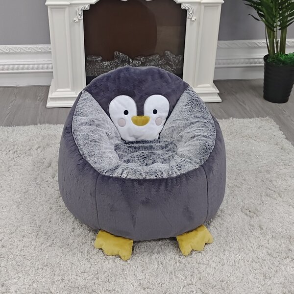 KONDELA Fotoliu tip sac pinguin, gri, PINGO