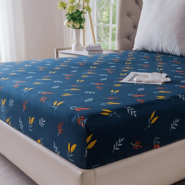 Cearsaf din microfibra LUNERIS albastru 90x200 cm