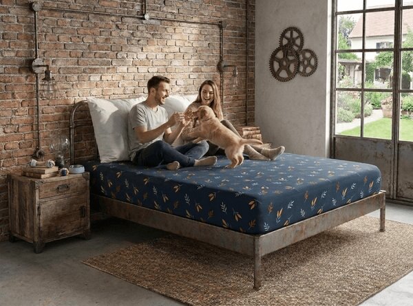 Cearsaf din microfibra LUNERIS albastru 90x200 cm