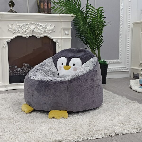 KONDELA Fotoliu tip sac pinguin, gri, PINGO