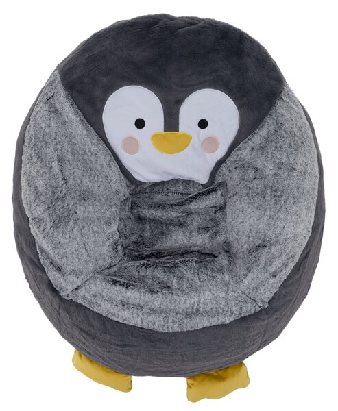 KONDELA Fotoliu tip sac pinguin, gri, PINGO