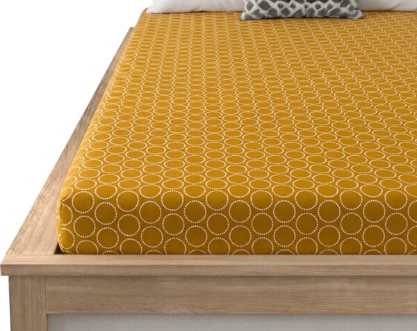Cearsaf din microfibra VELIORA portocaliu 90x200 cm