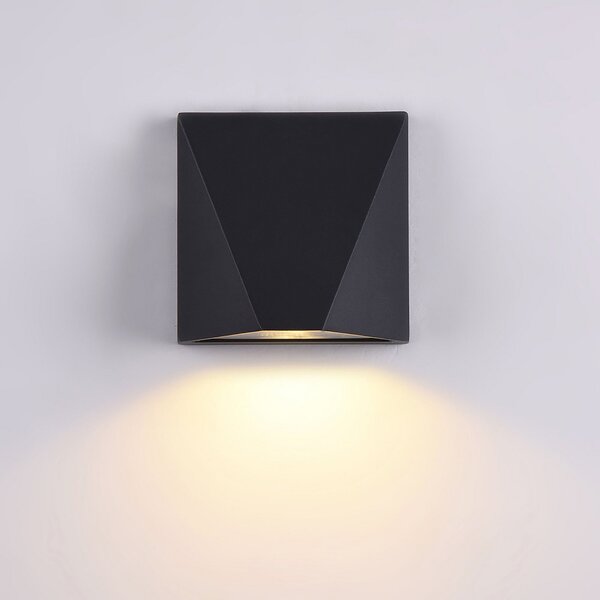 Maytoni Beekman aplică LED exterior 3.000 K negru, Negru, Metal, Modern