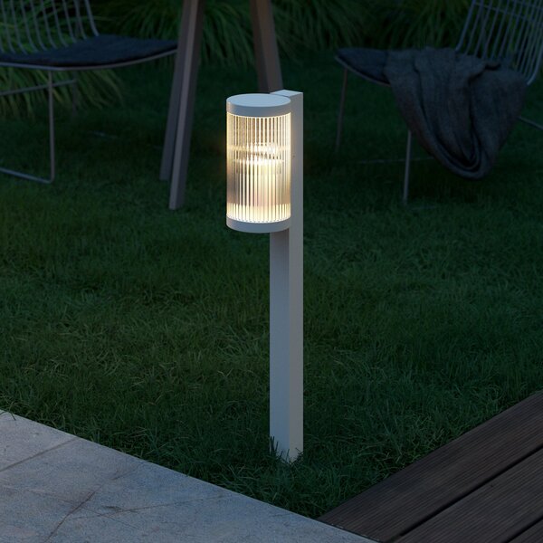 Nordlux Bornă luminoasă Coupar Garden din aluminiu, albă, reglabil, Alb, Metal