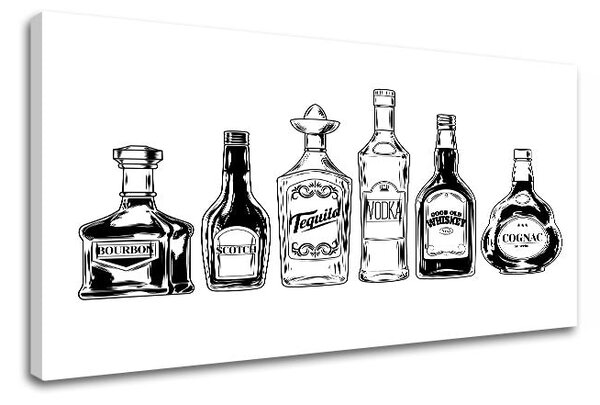 Tablou de perete cu text Drinks - 30x60 cm