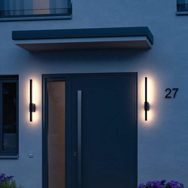 Paulmann Stan LED în aer liber 60 cm, Negru, Metal, Modern