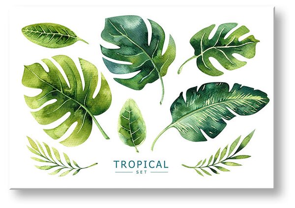 Tablou de perete cu text Set tropical - 20x30 cm
