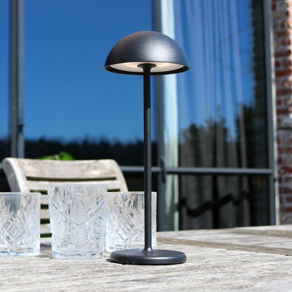 Lucide Joy lampă masă LED acumulator dimabilă negru, reglabil, Negru, Metal, Modern