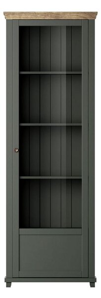 Vitrină Elvina Typ 06 (verde închis + stejar lefkas) (D). Promo -17%. 1022380