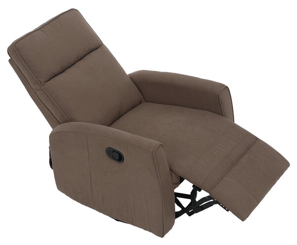 KONDELA Fotoliu rotativ de relaxare, gri-maroniu taupe, MEKENZI