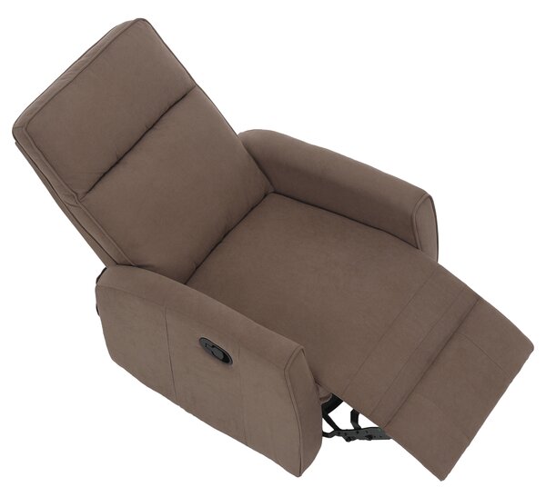 KONDELA Fotoliu rotativ de relaxare, gri-maroniu taupe, MEKENZI