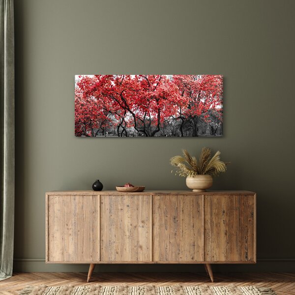 Tablou - Copacii roșii, Central Park, New York (120x50 cm)