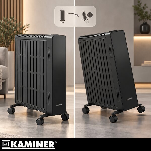 Calorifer electric cu ulei Kaminer Arvell - radiator negru