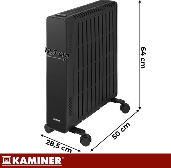 Calorifer electric cu ulei Kaminer Arvell - radiator negru