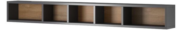 Raft suspendat Tamie Typ 02 (gri închis + stejar). Promo -18%. 1030164