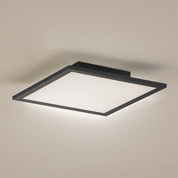 Panou Lindby LED Enhife, negru, 30 x 30 cm, metal, 4.000K