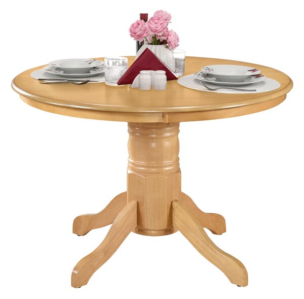 KONDELA Masă de sufragerie, rotundă, stejar deschis, diametru 106 cm, TABLOS