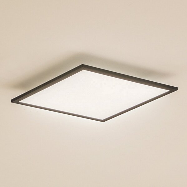 Lindby Panou LED Enhife, negru, 40 x cm, metal, 4.000K, Negru, Studiu / Birou, Aluminiu, Modern