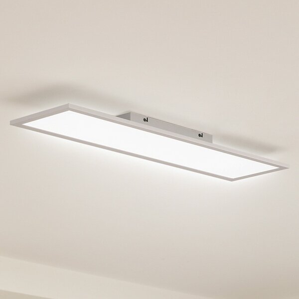 Lindby Panou LED Enhife, alb, 80 x 20 cm, metal, 4.000 K, Alb, Studiu / Birou, Aluminiu, Modern