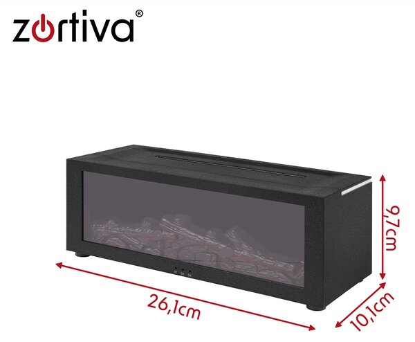 Difuzor aromaterapie și umidificator de aer - aparat cu uleiuri esențiale cu efect de șemineu Zortiva 150 ml