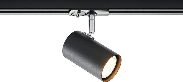 Lindby 1 bec Linaro, GU10, 10 becuri negru, reglabil, Negru, Hol, Plastic, Modern