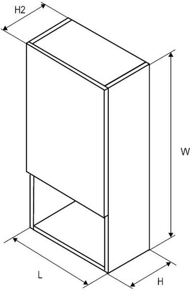 Excellent Tuto dulap 40x21.8x80 cm laterala pe perete alb-stejar MLEX.0105.400.BLWH