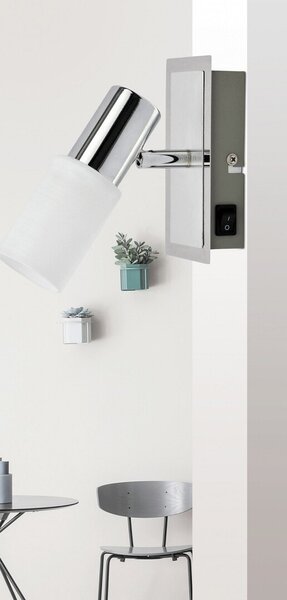 Rabalux Logan lampă de perete 1x40 W alb-crom 6096