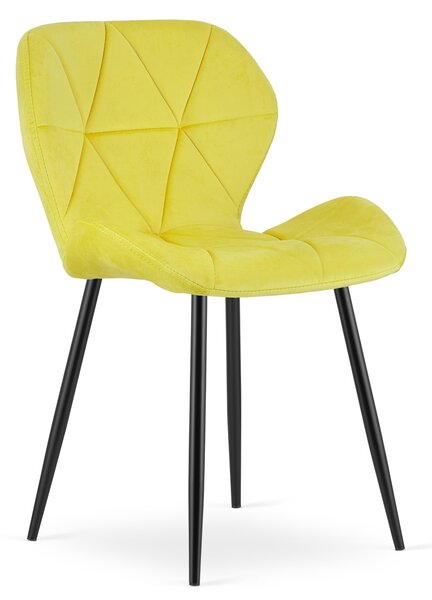 Scaun Bucatarie/Dining Miller Catifea Galben